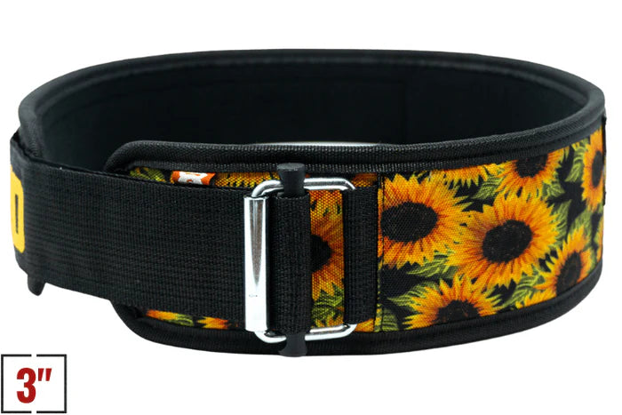 3" Petite Sunflower Weightlifting Belt