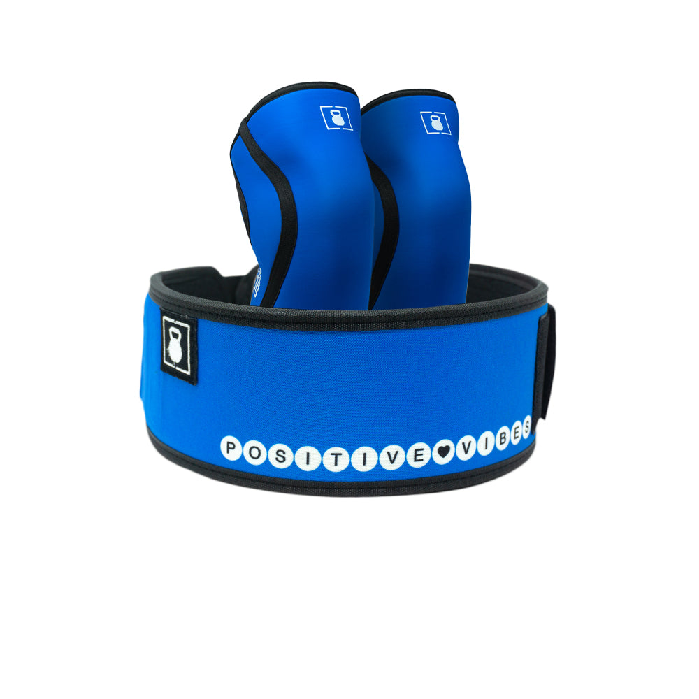 4" Positive Vibes by Alexis Raptis Belt & Knee Sleeves Bundle