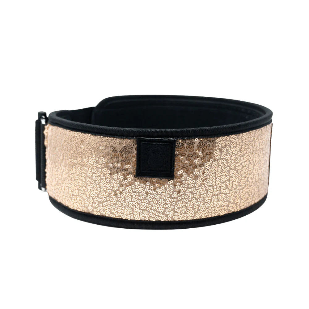 Classy Bling Rose Gold 4" Weightlifting Belt