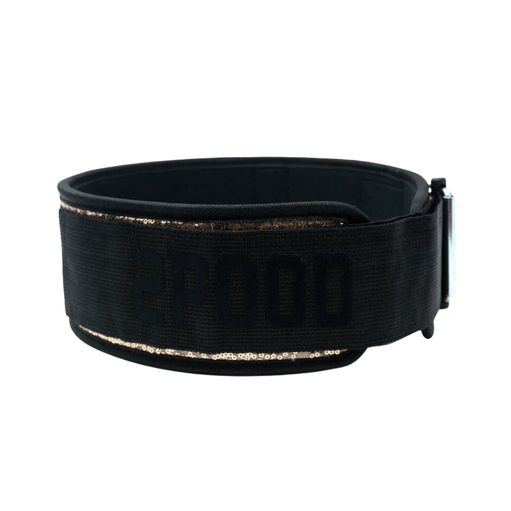 Classy Bling Rose Gold 4" Weightlifting Belt