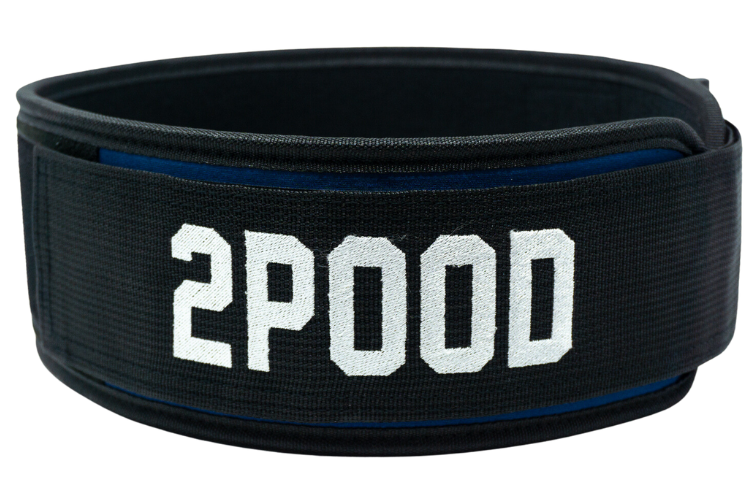 Navy Velcro Patch 4&quot; Weightlifting Belt - 2POOD