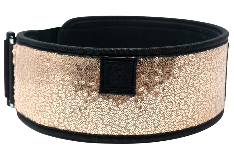 Classy Bling Rose Gold 4" Weightlifting Belt - 2POOD