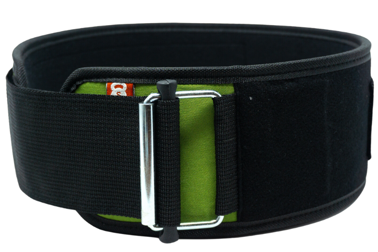 Green Velcro Patch 4&quot; Weightlifting Belt - 2POOD