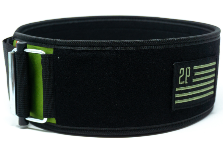 Green Velcro Patch 4&quot; Weightlifting Belt - 2POOD